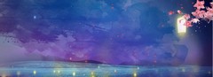 元旦紫色背景简约风海报banner背景
