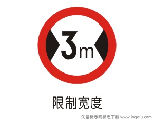 交通：限制宽度禁令标志