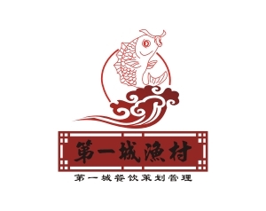江门第一城渔村矢量标志logo