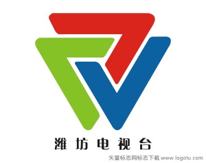 潍坊电视台矢量cdr格式源文件logo标志图