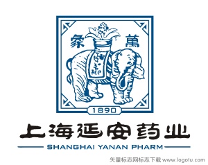 万象上海延安药业矢量logo标志图