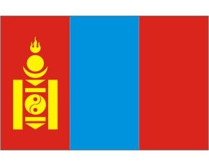 蒙古国国旗矢量图