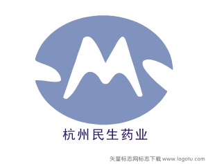 杭州民生药业矢量logo标志图