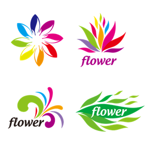 创意鲜花logo设计