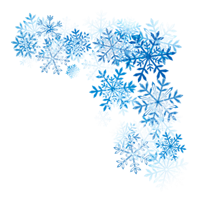 手绘蓝色雪花