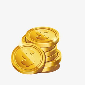 金色闪闪金币矢量元素