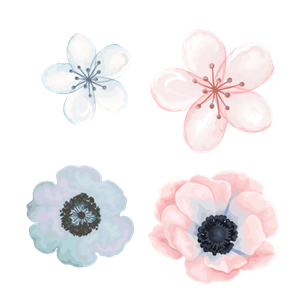 卡通彩绘花