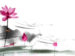 荷花水墨画