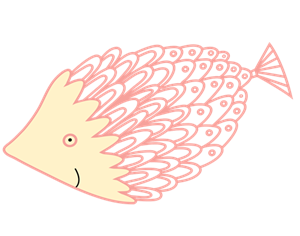 彩色线条鱼