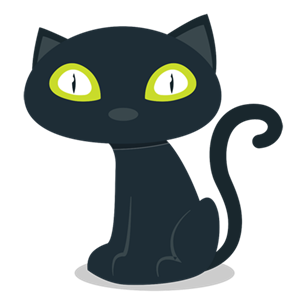 万圣节小黑猫