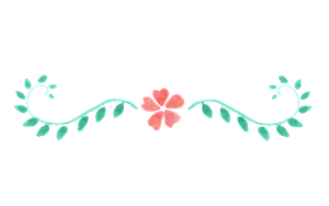 卡通绿色花图案