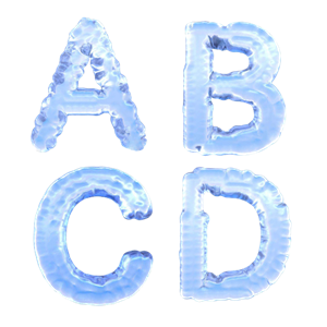夏季冰冻的字母