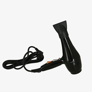 纯色黑色吹风机家用电器电线实拍