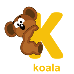 看图识字字母K