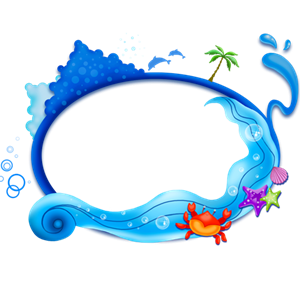 蓝色海洋边框